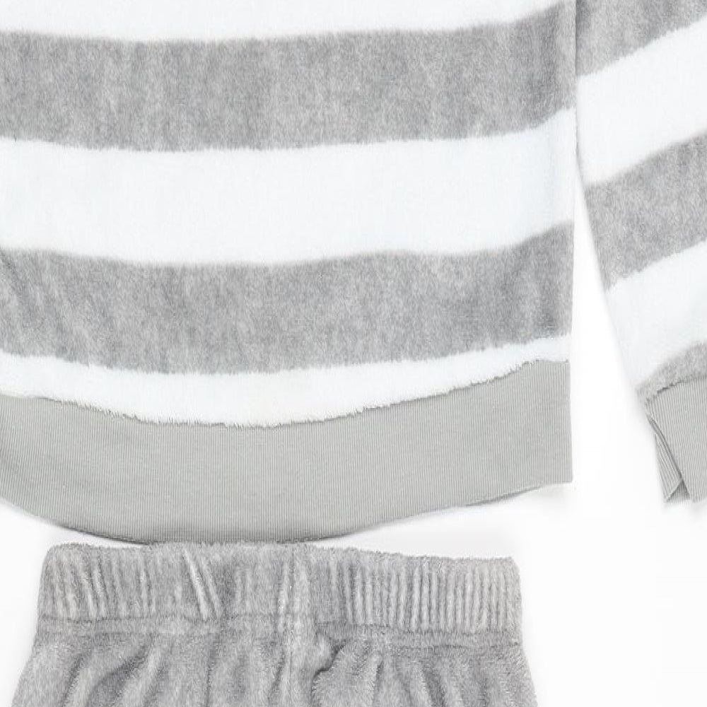 Love to Lounge Womens Grey Striped  Top Pyjama Set Size 12