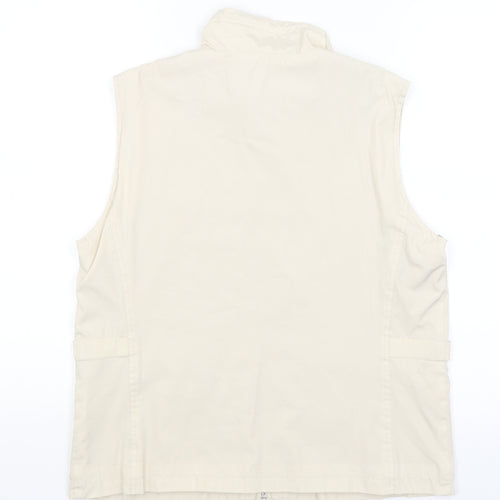 Eleganze Womens Ivory   Gilet Jacket Size 12