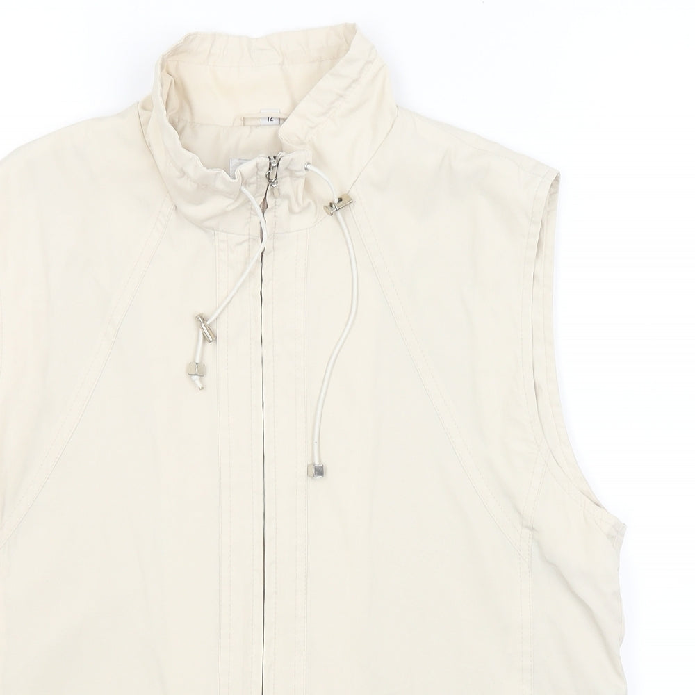 Eleganze Womens Ivory   Gilet Jacket Size 12