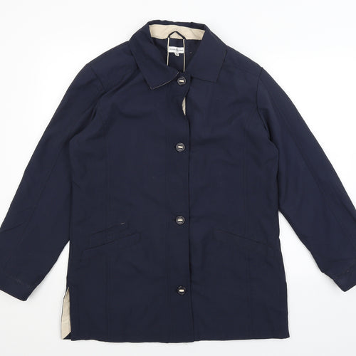 YS Collection Womens Blue   Rain Coat Coat Size 12