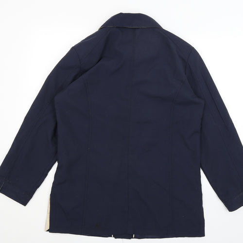 YS Collection Womens Blue   Rain Coat Coat Size 12