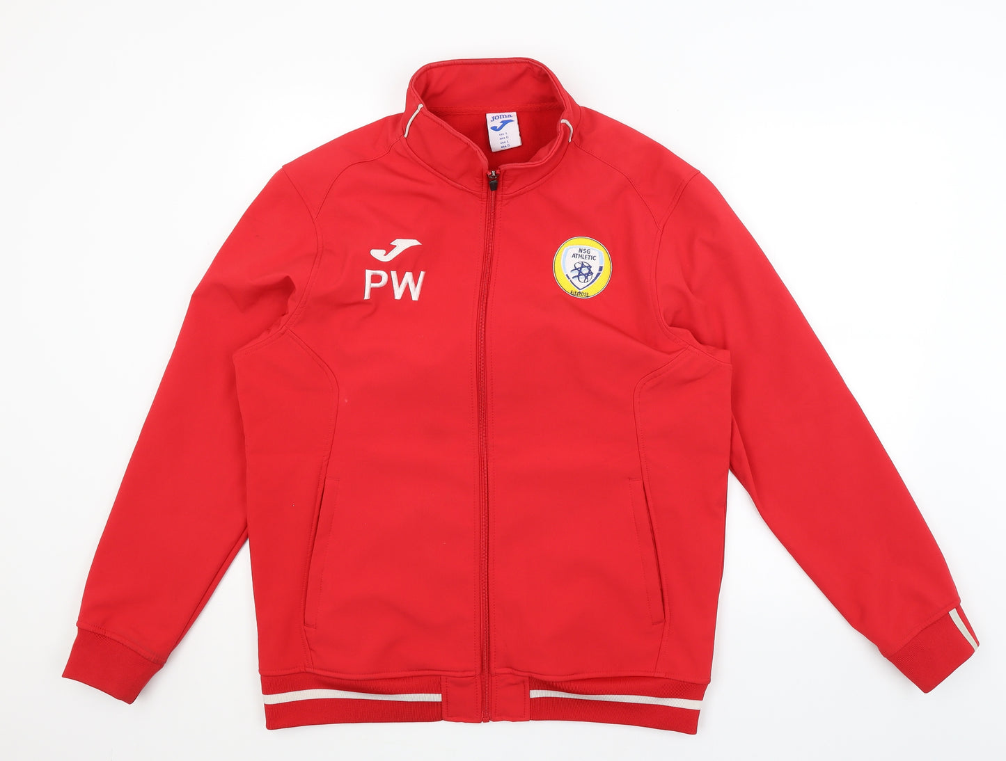 Joma Mens Red   Windbreaker Coat Size L