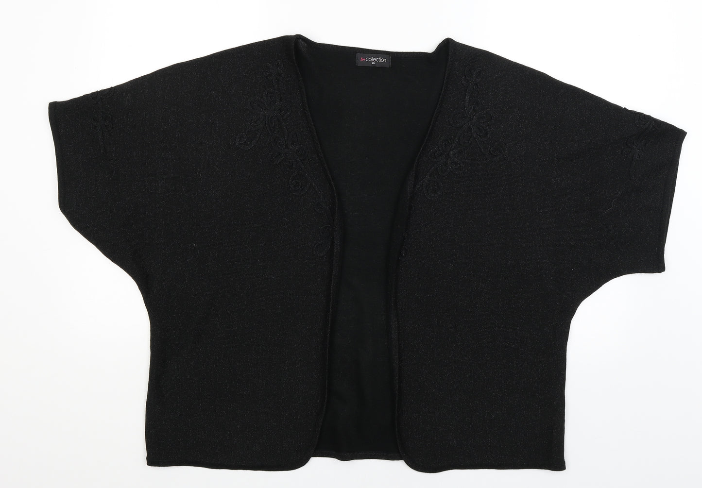 BM Collection Womens Black   Wrap Jumper Size XL