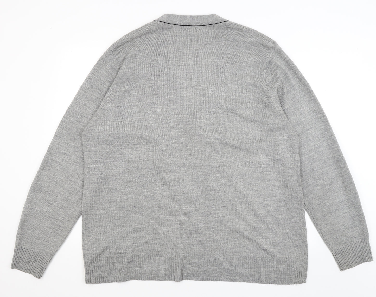 George Mens Grey   Cardigan Jumper Size 2XL