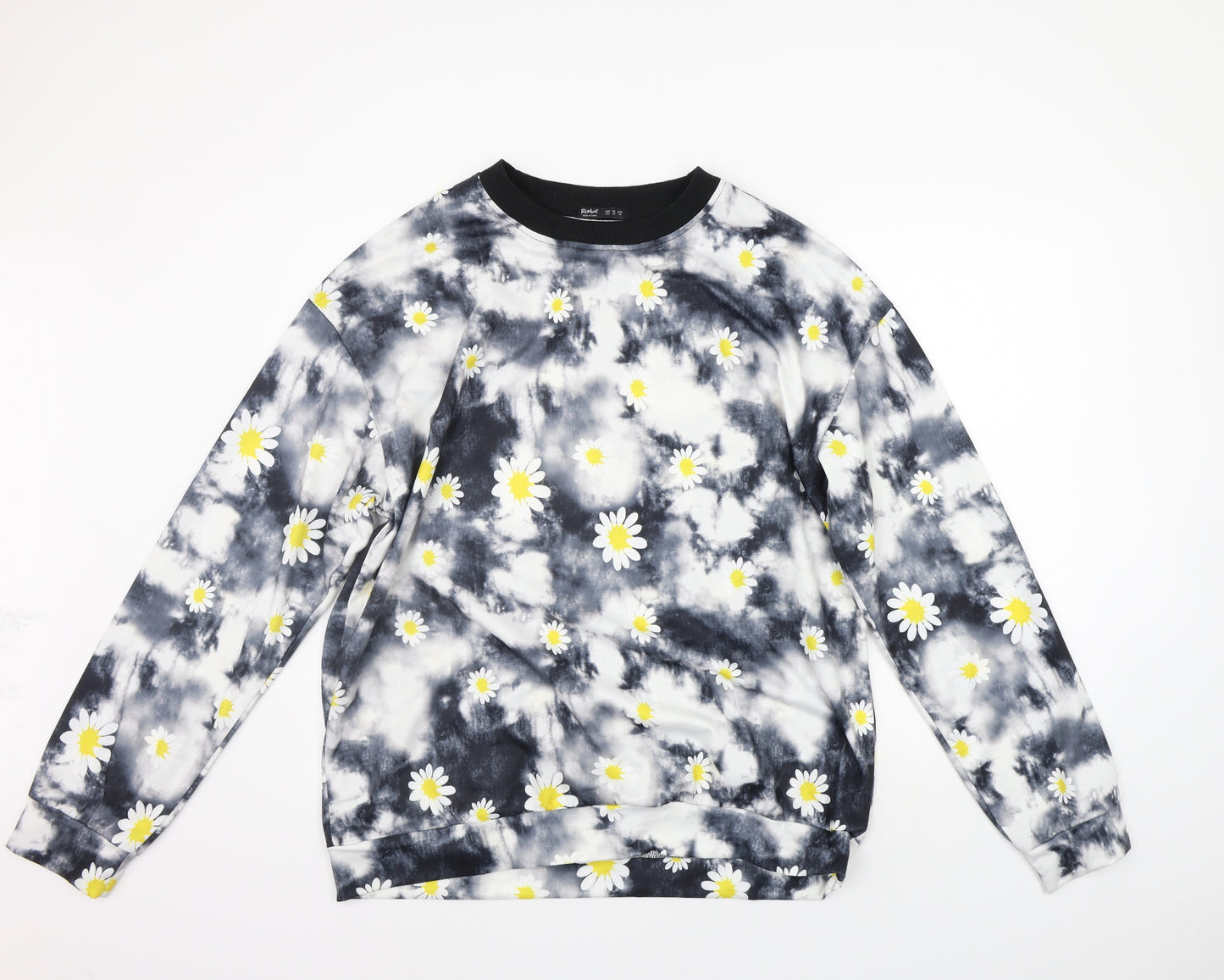 rowme Womens Grey Floral  Pullover Jumper Size 3XL