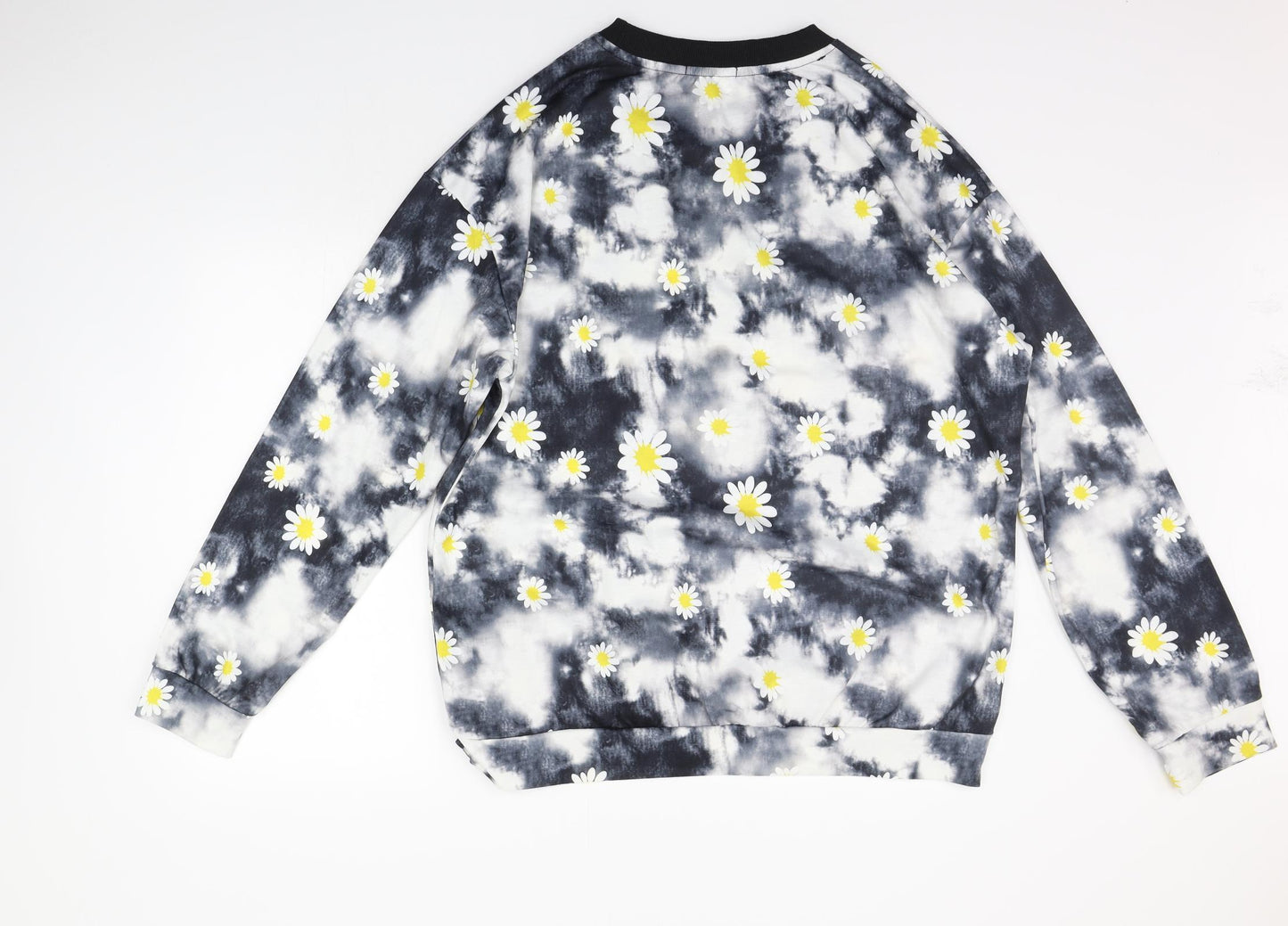rowme Womens Grey Floral  Pullover Jumper Size 3XL