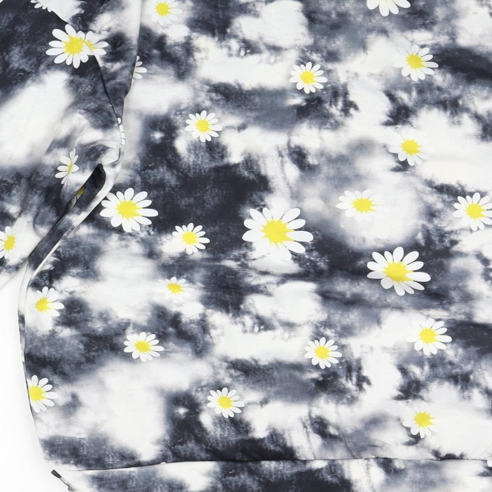 rowme Womens Grey Floral  Pullover Jumper Size 3XL