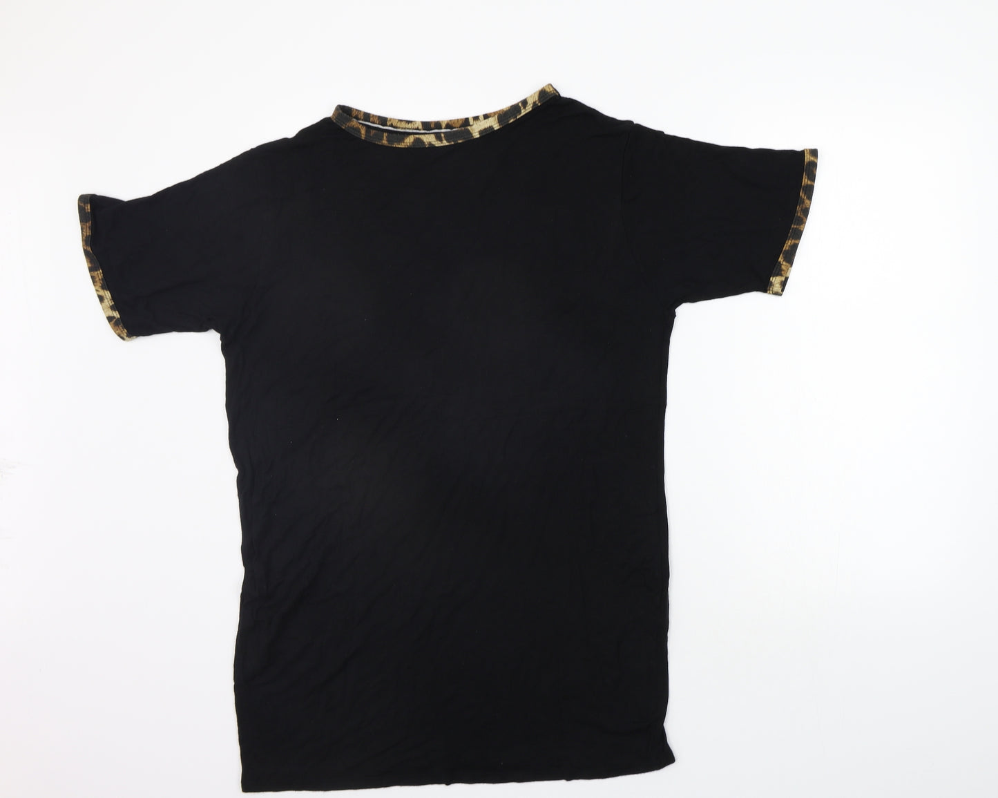 Boohoo Womens Black   Basic T-Shirt Size 10