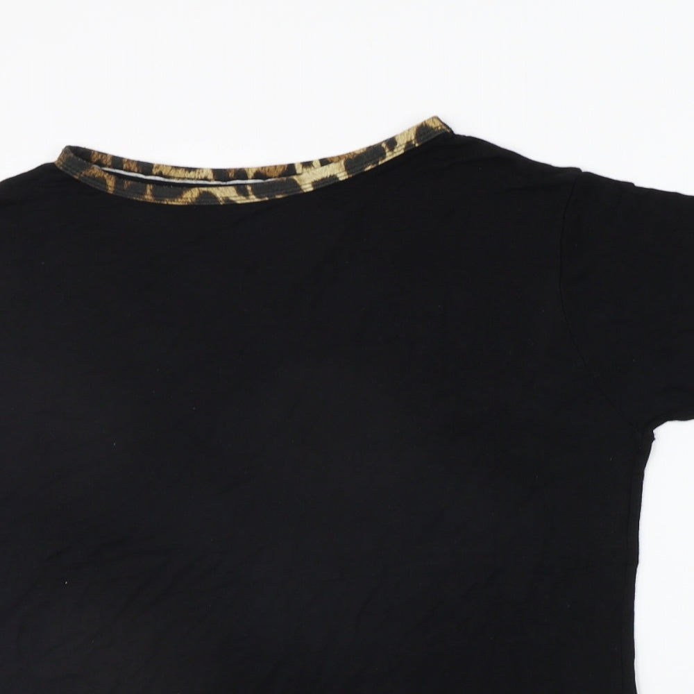 Boohoo Womens Black   Basic T-Shirt Size 10