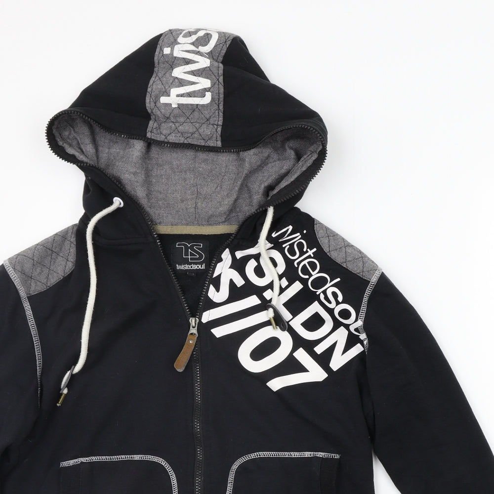 Twisted Mens Black   Jacket  Size M