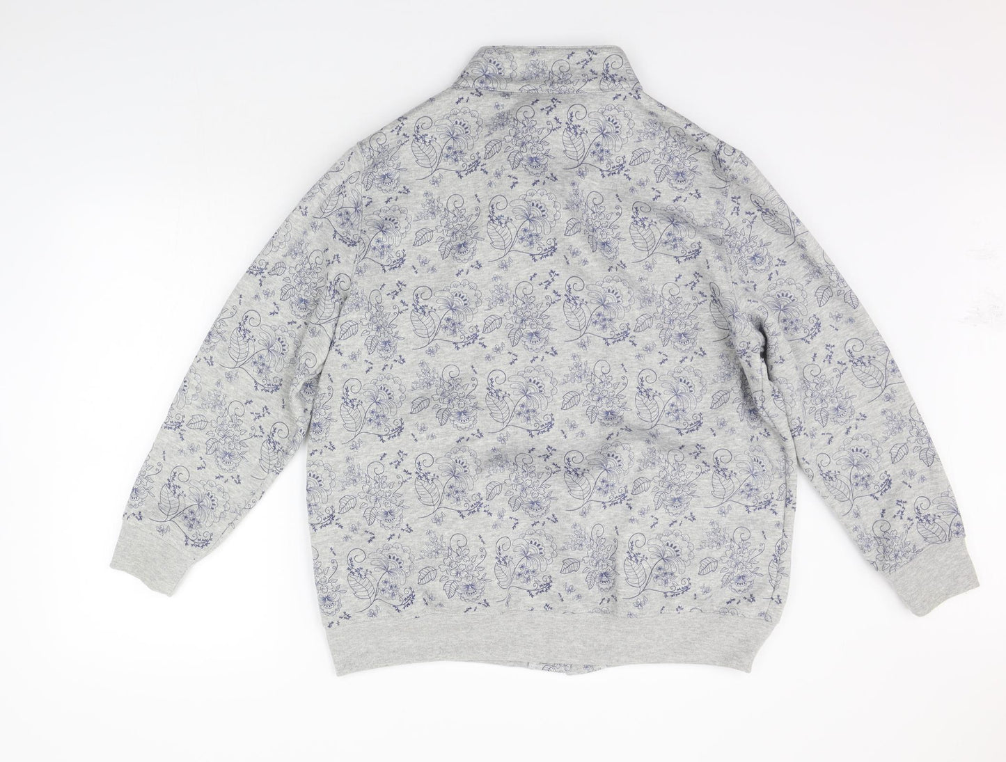 Damart Womens Grey Geometric  Jacket Coat Size 18