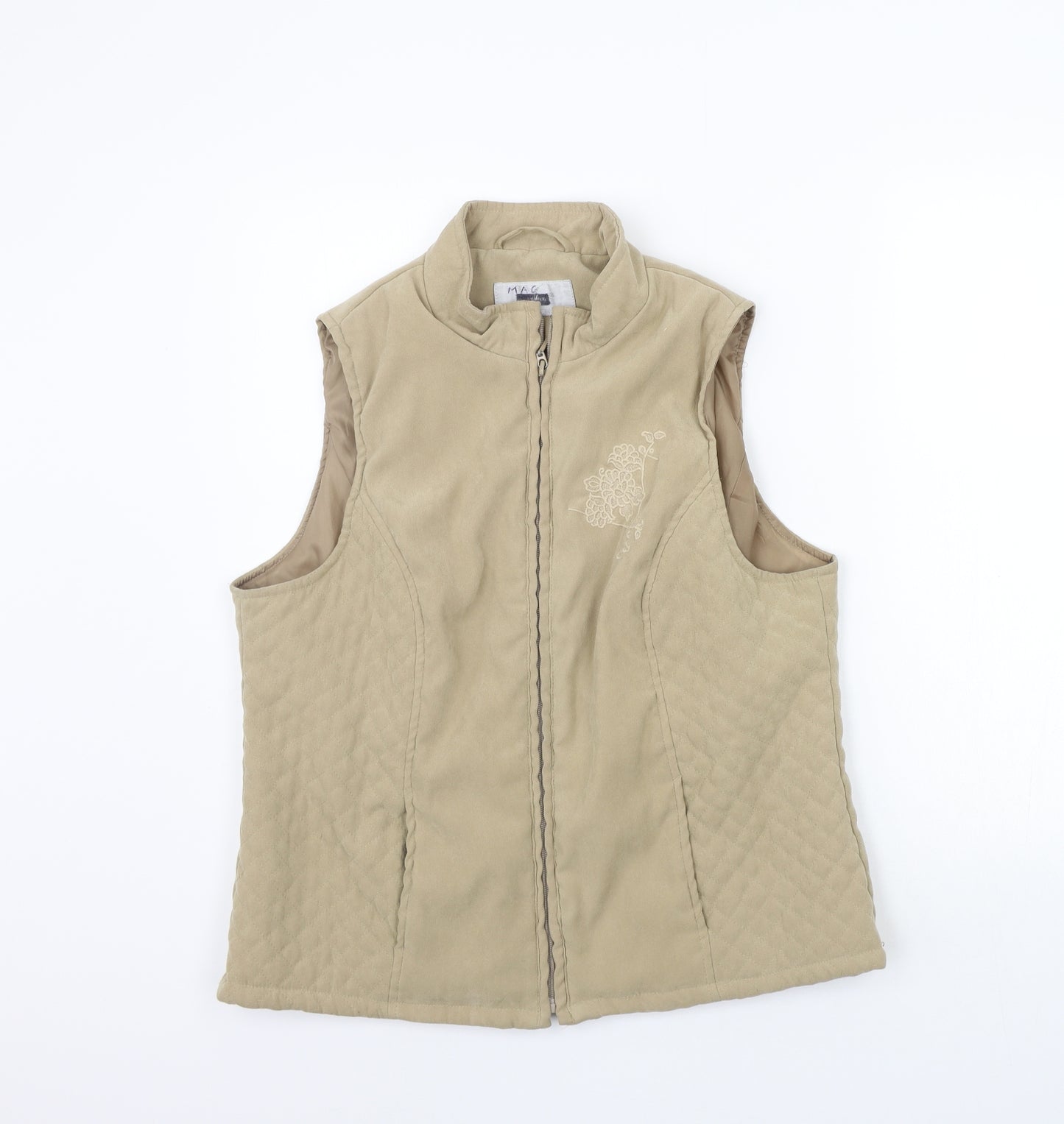 EWM Womens Beige   Gilet Coat Size M