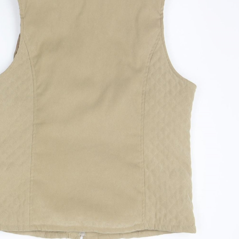 EWM Womens Beige   Gilet Coat Size M