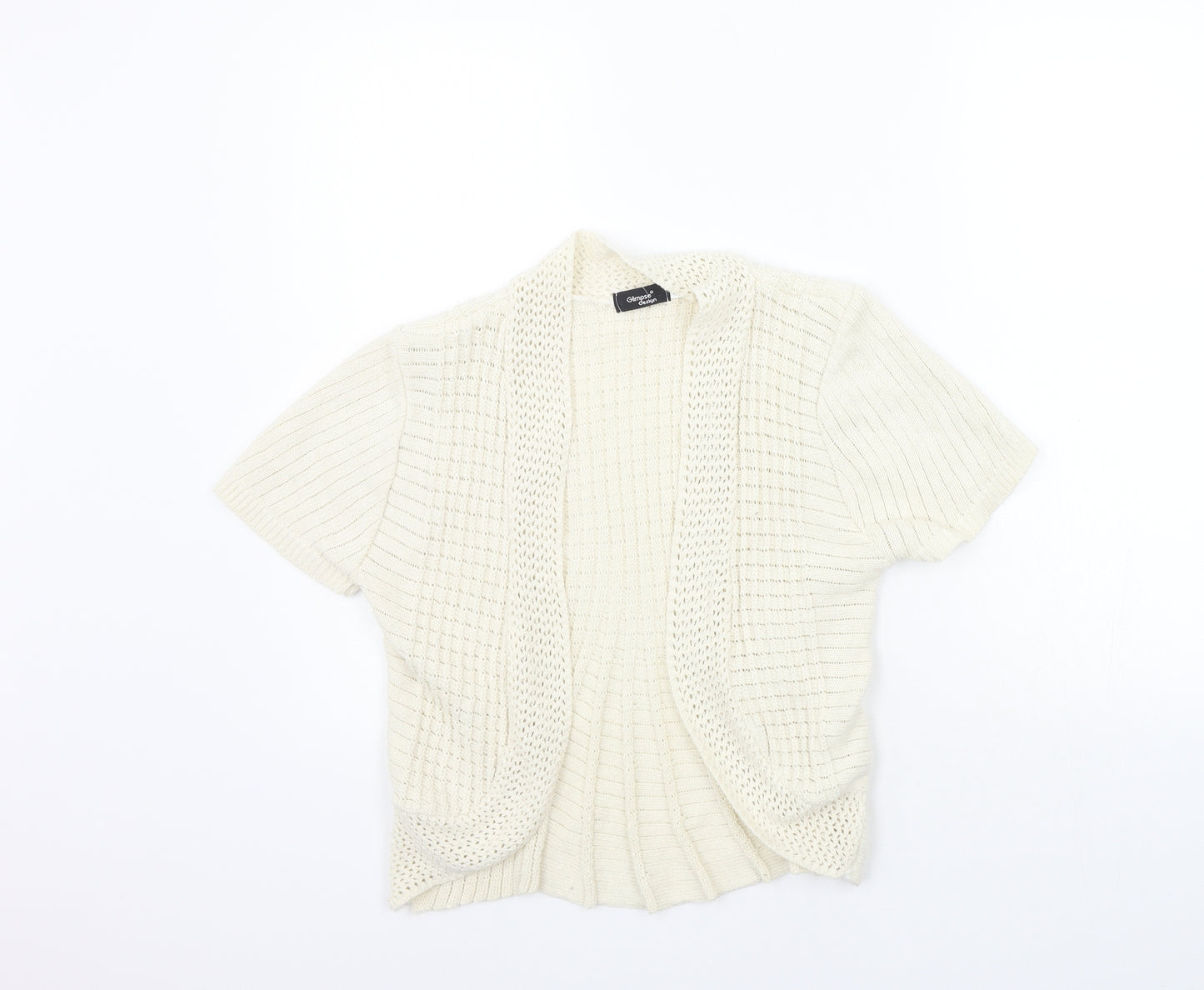 GLIMPSE DESIGN  Womens Beige   Cardigan Jumper Size M