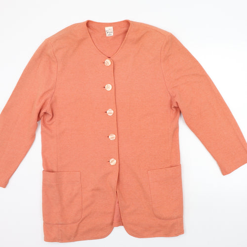 VivaKi Womens Orange Houndstooth  A-Line  Size 14