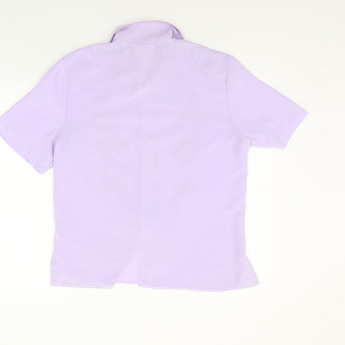 ROSY Womens Purple   Basic Button-Up Size 12