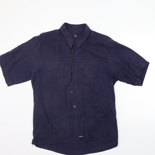 Full Circle Mens Blue    Button-Up Size L