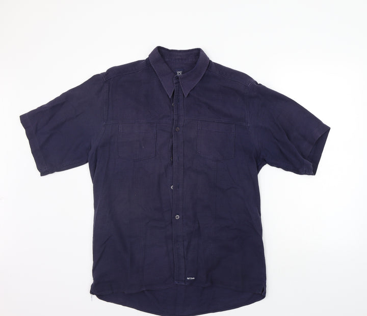 Full Circle Mens Blue Button-Up Size L