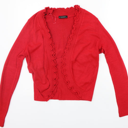 JUST ELEGANCE Womens Red   Cardigan Jumper Size M