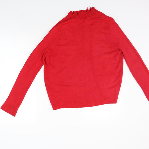 JUST ELEGANCE Womens Red   Cardigan Jumper Size M