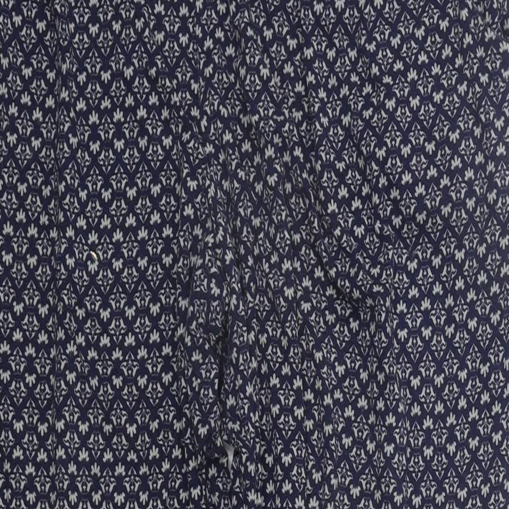NEXT Womens Blue Geometric  Top Pyjama Pants Size 18  - Elastic Waist Band