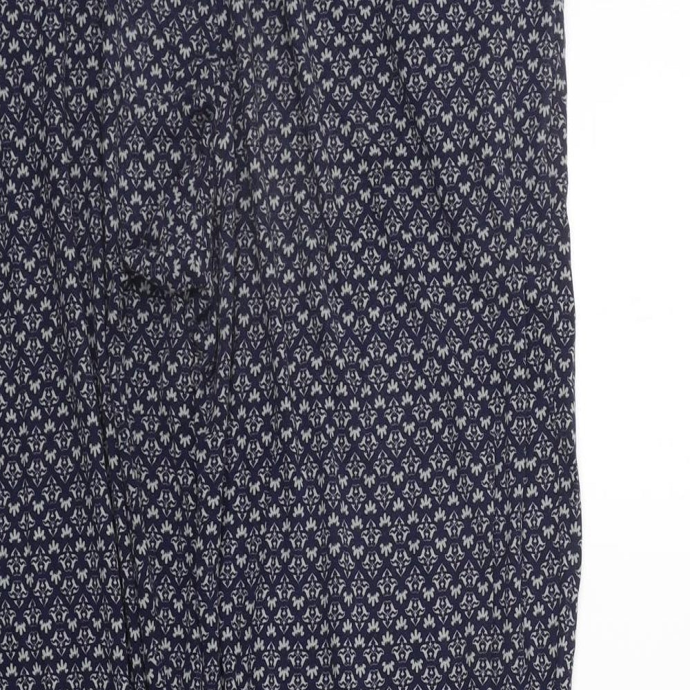 NEXT Womens Blue Geometric  Top Pyjama Pants Size 18  - Elastic Waist Band