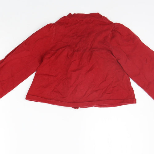 Adams Kids Girls Red   Cardigan Jumper Size 8 Years