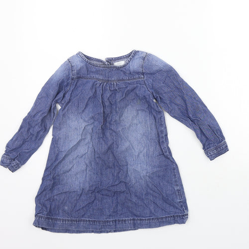 NEXT Girls Blue   A-Line  Size 3-4 Years  - washable mark