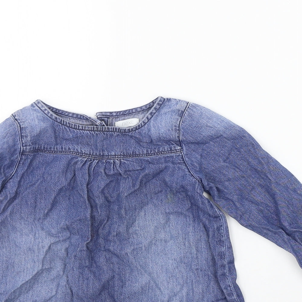 NEXT Girls Blue   A-Line  Size 3-4 Years  - washable mark