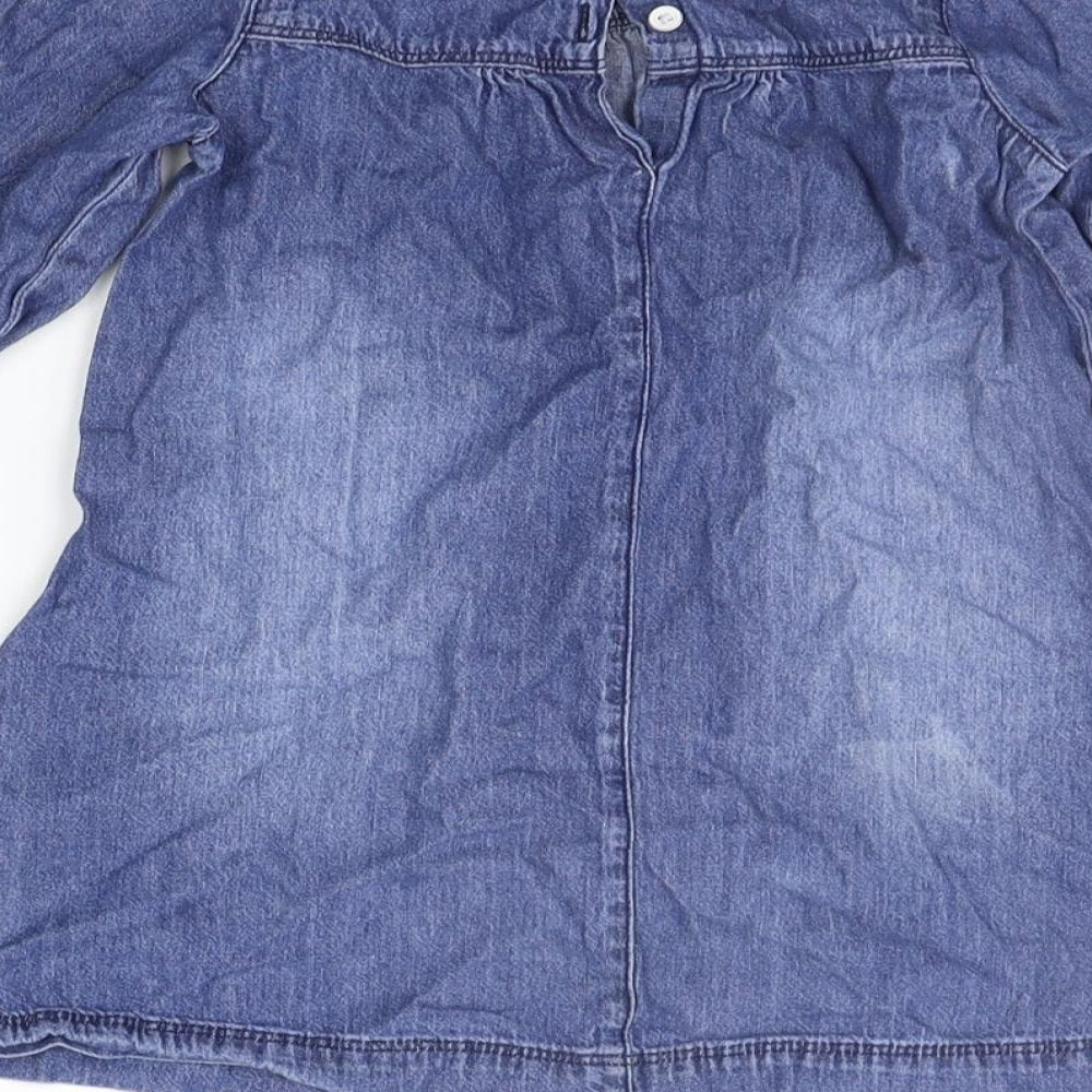 NEXT Girls Blue   A-Line  Size 3-4 Years  - washable mark