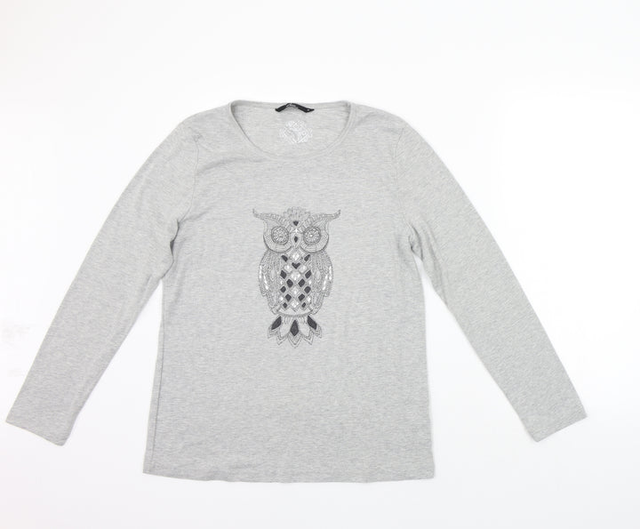 BM Womens Grey Pullover Jumper Size M