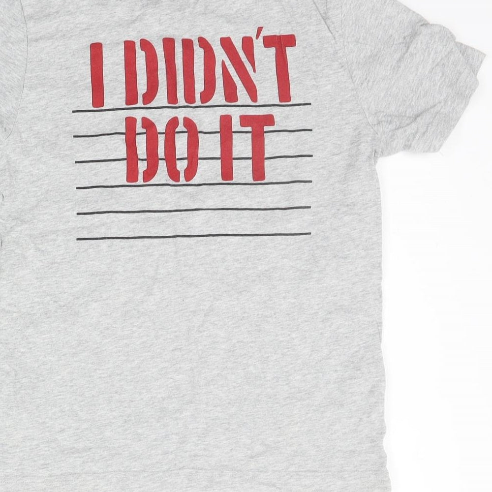 George Boys Grey   Basic T-Shirt Size 7-8 Years