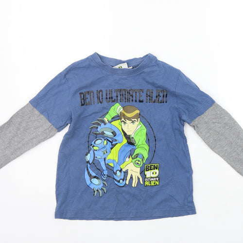 TvMania Girls Blue   Basic T-Shirt Size 6 Years