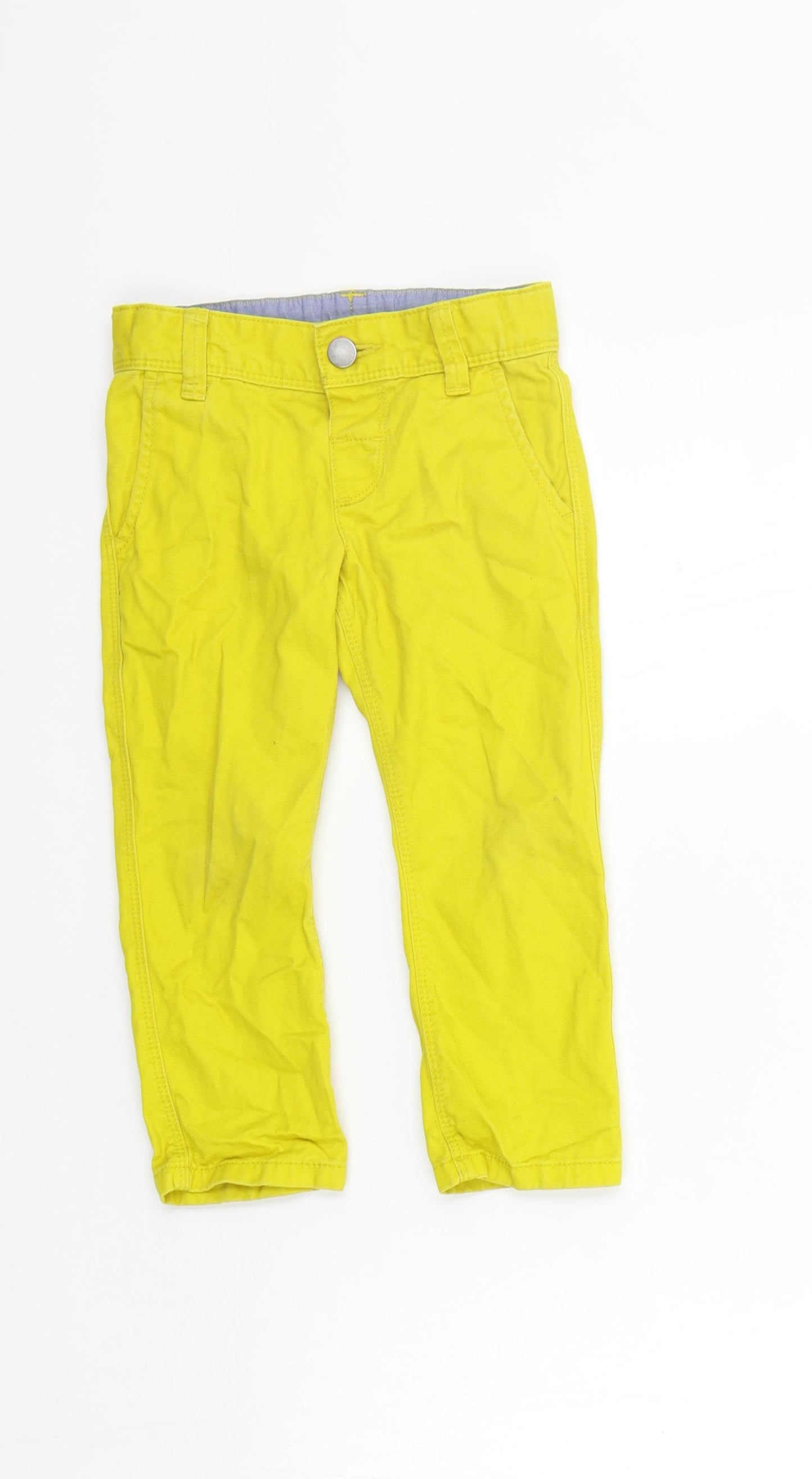 Marks and Spencer Boys Yellow   Chino Trousers Size 2-3 Years