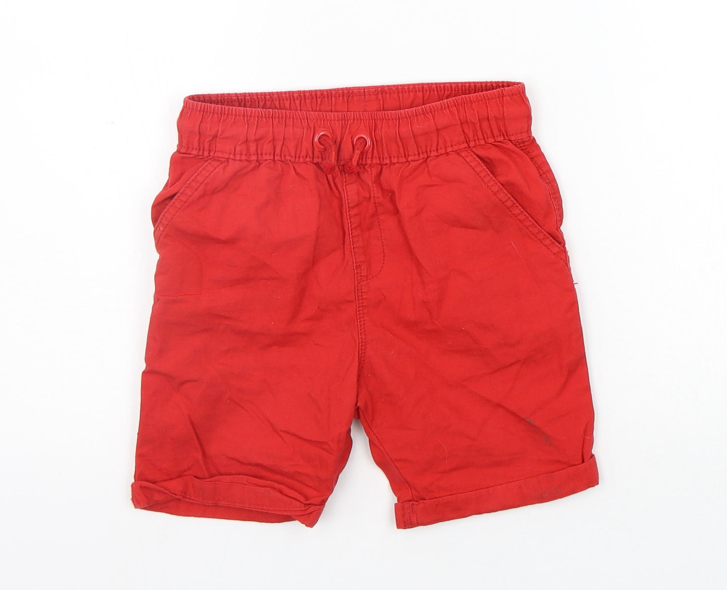 George Boys Red   Chino Shorts Size 5-6 Years