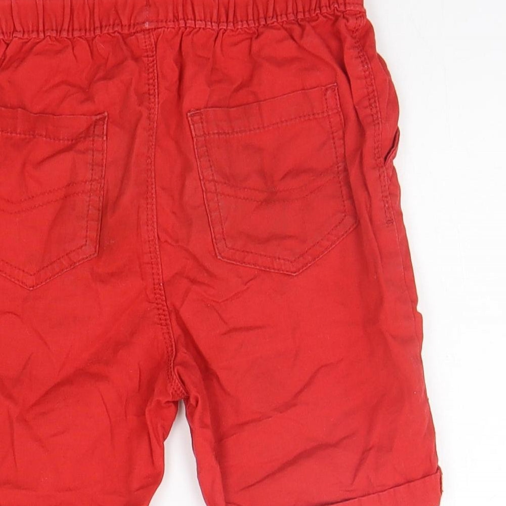 George Boys Red   Chino Shorts Size 5-6 Years