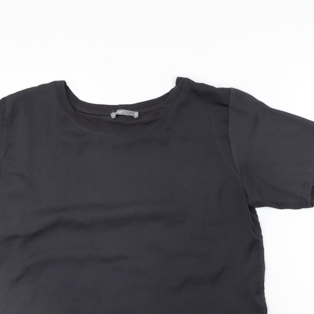 Zara Womens Grey   Basic T-Shirt Size S