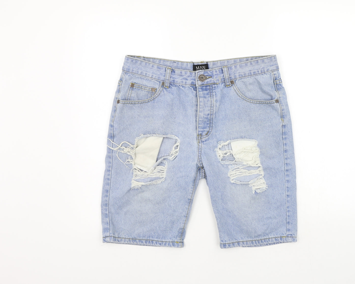 Boohoo Mens Blue   Chino Shorts Size 32 in