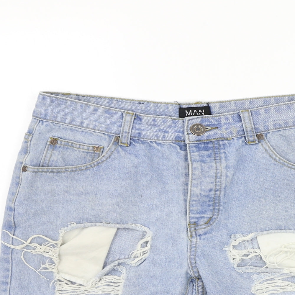 Boohoo Mens Blue   Chino Shorts Size 32 in