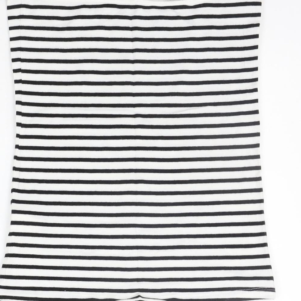 Primark Womens Black Striped  Basic Tank Size 14