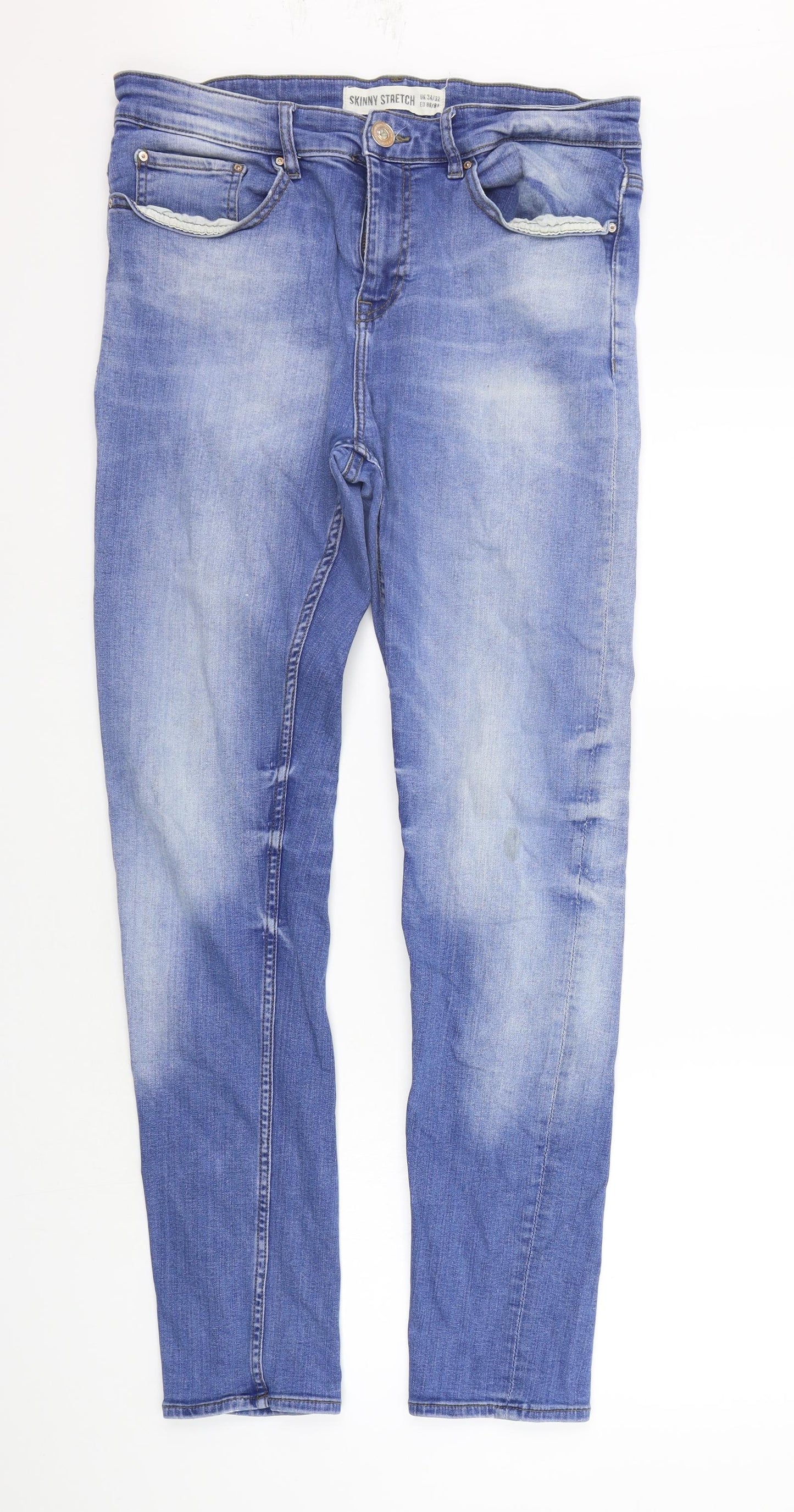 New Look Mens Blue   Straight Jeans Size 34 in L31 in