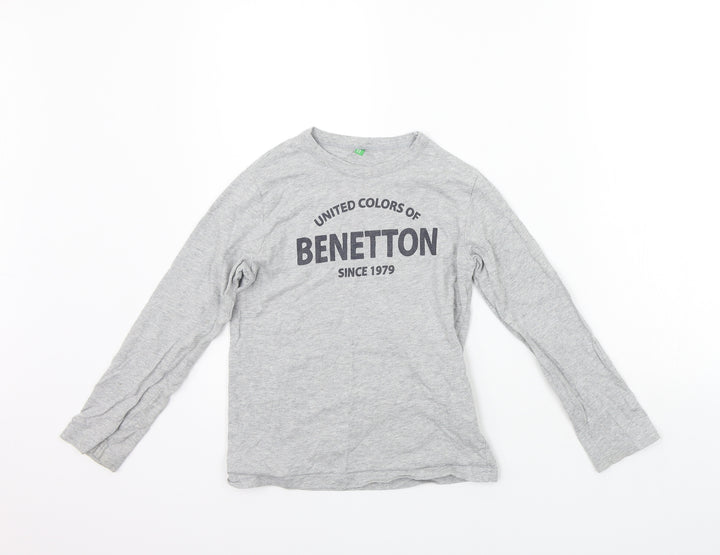 United Colours of Benetton Boys Grey   Basic T-Shirt Size M
