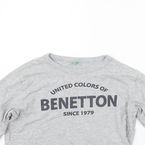 United Colours of Benetton Boys Grey   Basic T-Shirt Size M