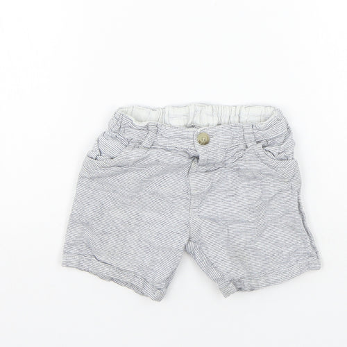 Matalan Girls Grey Striped  Chino Shorts Size 3-4 Years