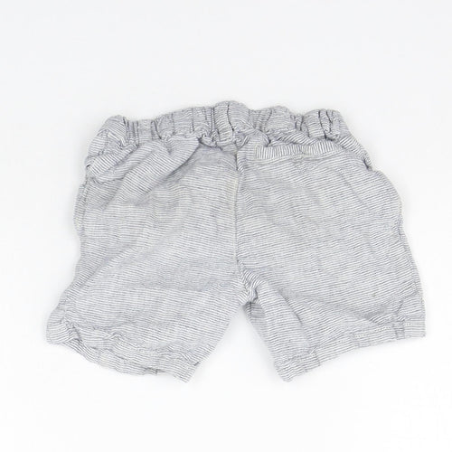 Matalan Girls Grey Striped  Chino Shorts Size 3-4 Years
