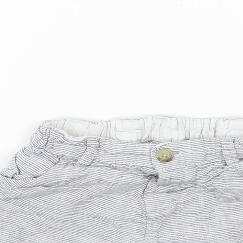 Matalan Girls Grey Striped  Chino Shorts Size 3-4 Years