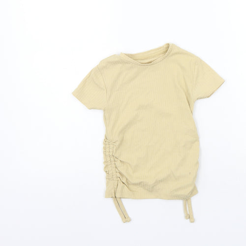 George Girls Beige   Basic T-Shirt Size 5-6 Years
