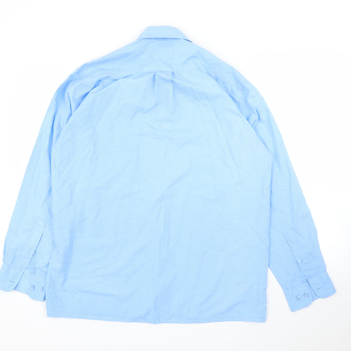 Tom Hagan Mens Blue    Button-Up Size 15