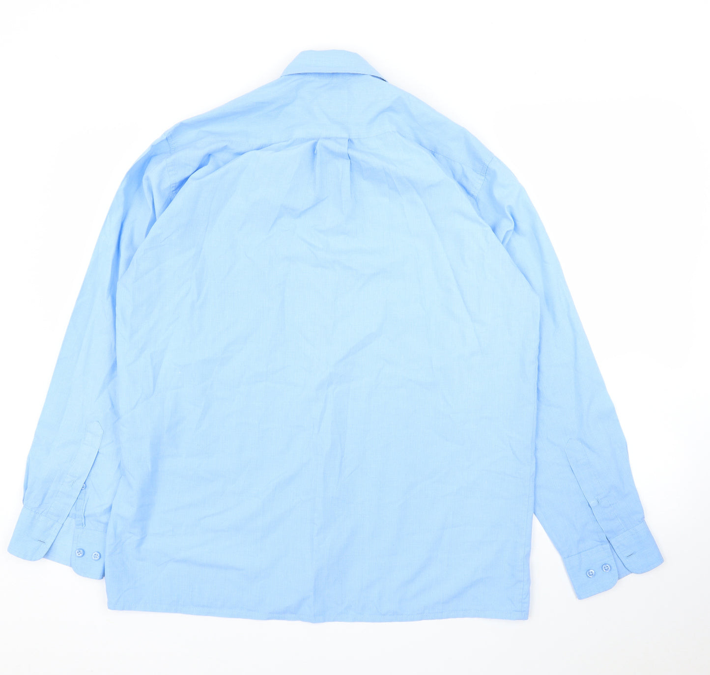 Tom Hagan Mens Blue    Button-Up Size 15