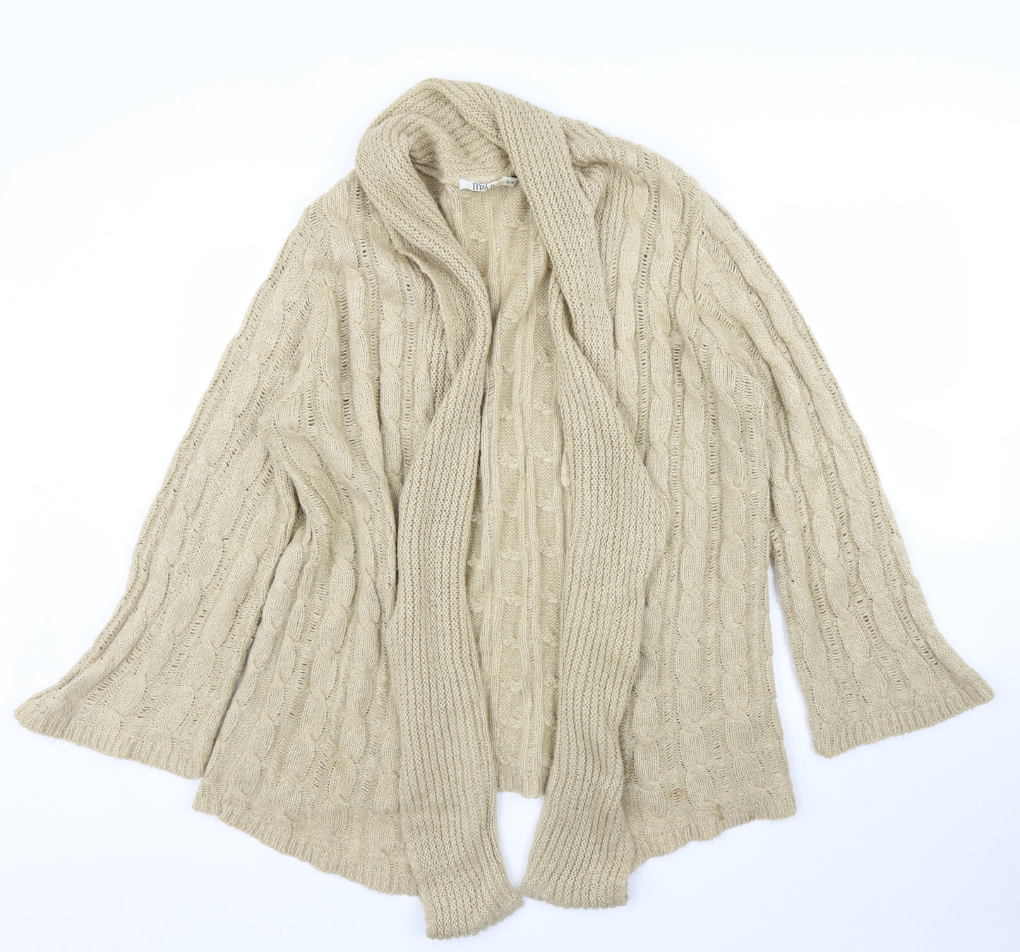 M&Co Womens Beige   Cardigan Jumper Size 18